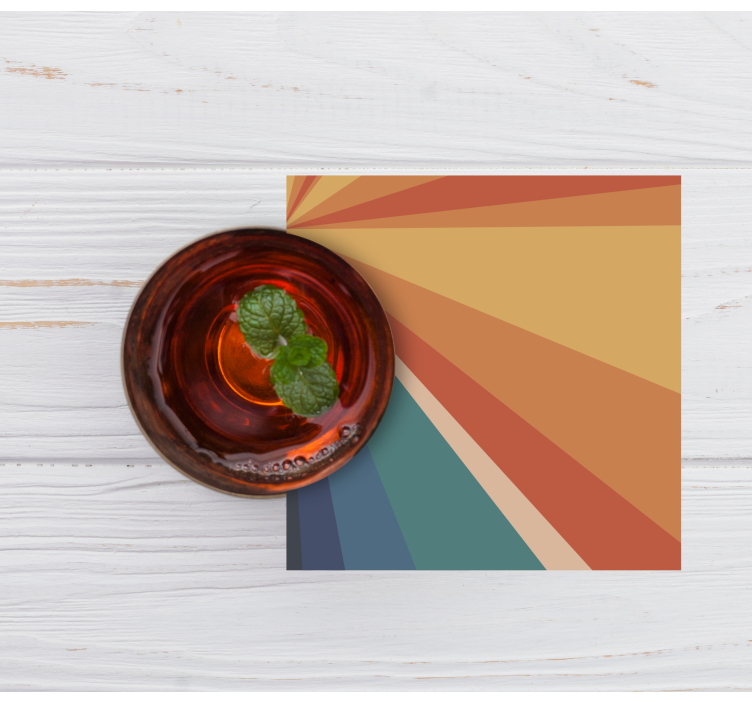 Sottobicchieri raggi colorati geometrici - TenStickers