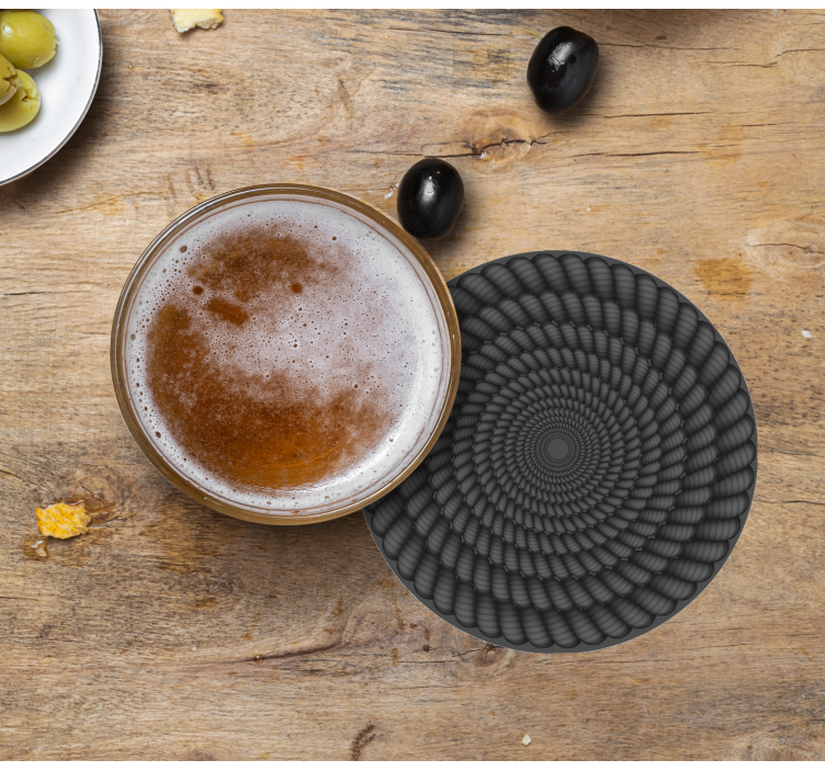 Sottobicchieri rotondi a motivo spirale - TenStickers