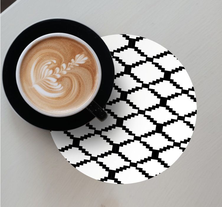 Sottobicchieri sovrapposizione di motivi geometrici - TenStickers