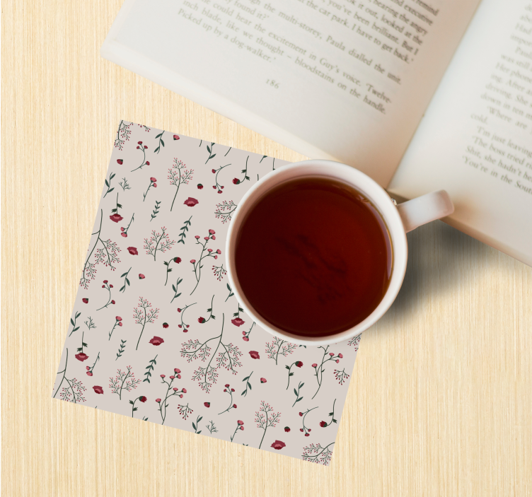 Sottobicchieri stampa botanica - TenStickers