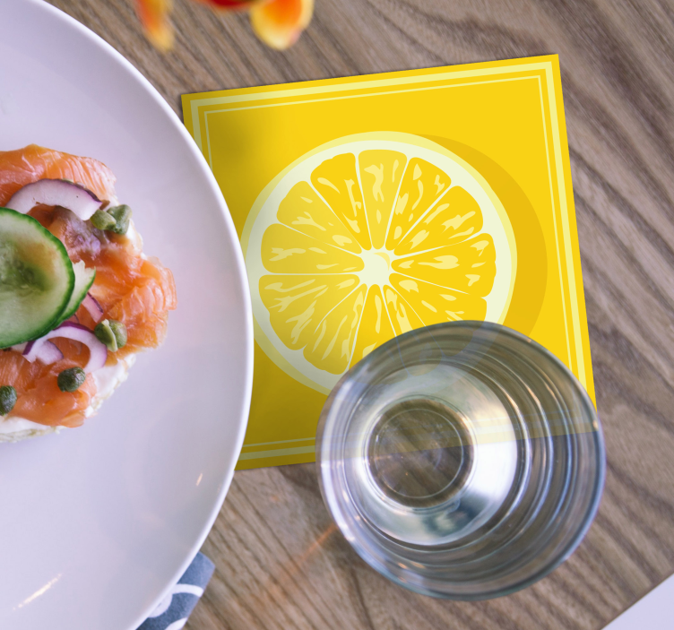 Sottobicchieri stile fetta di agrume - TenStickers