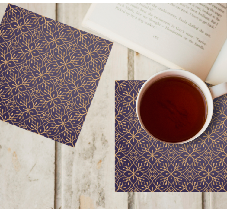 Sottobicchieri stile stampa floreale - TenStickers