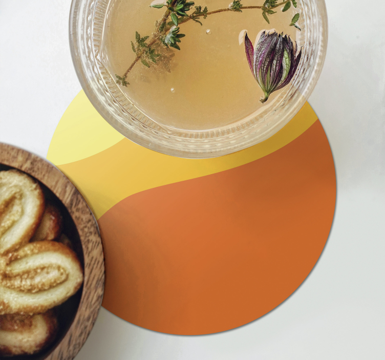 Sottobicchieri strati colorati ondulati - TenStickers