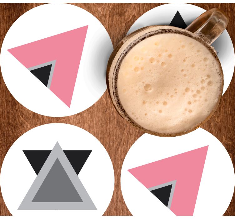 Sottobicchieri strati di forme geometriche - TenStickers