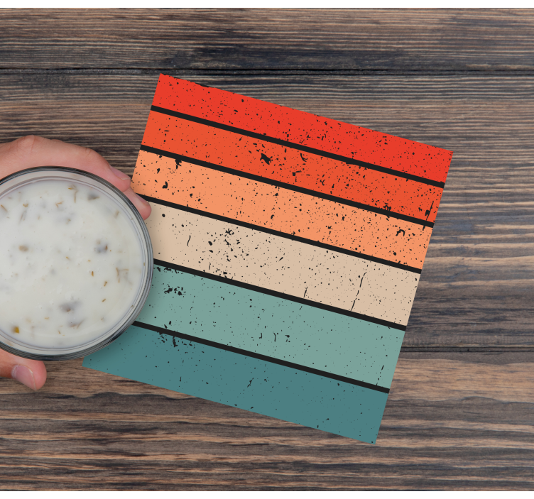 Sottobicchieri strati striati testurizzati - TenStickers