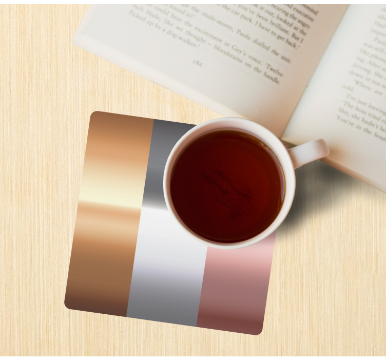 Sottobicchieri strisce gradientate metalliche - TenStickers