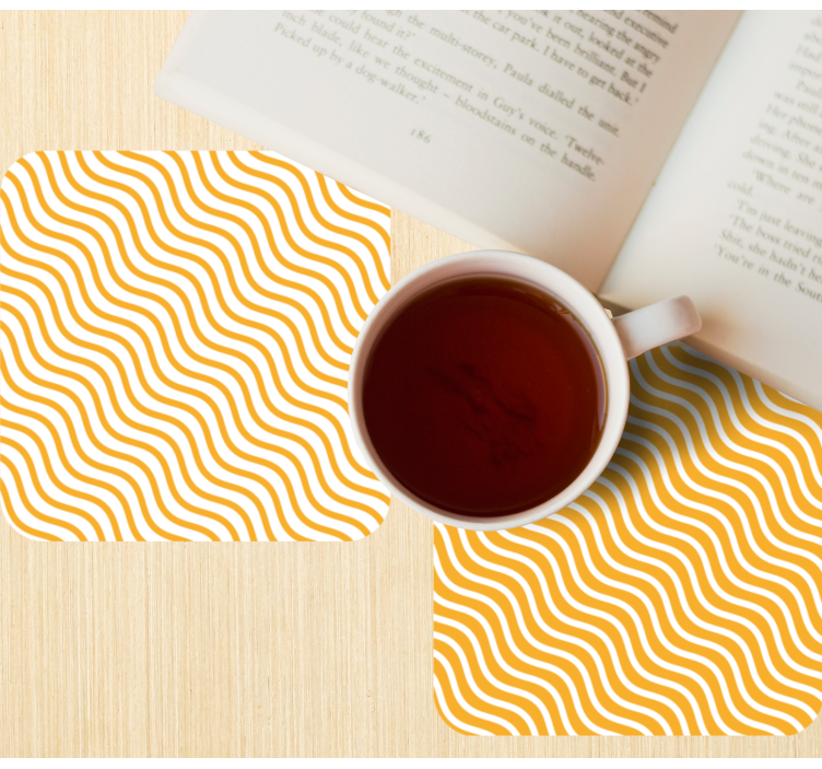 Sottobicchieri superficie a motivo ondulato - TenStickers