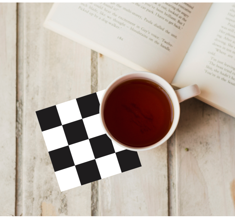 Sottobicchieri superficie a scacchi - TenStickers