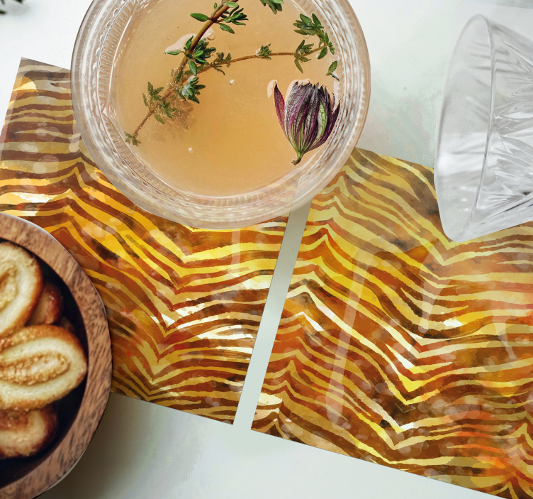 Sottobicchieri superficie con motivo zebrato - TenStickers