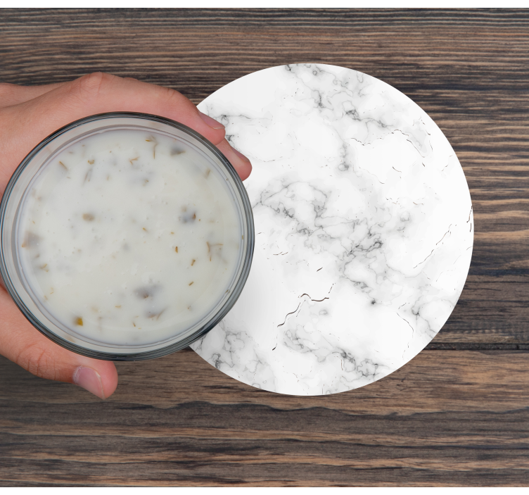 Sottobicchieri superficie in marmo elegante - TenStickers