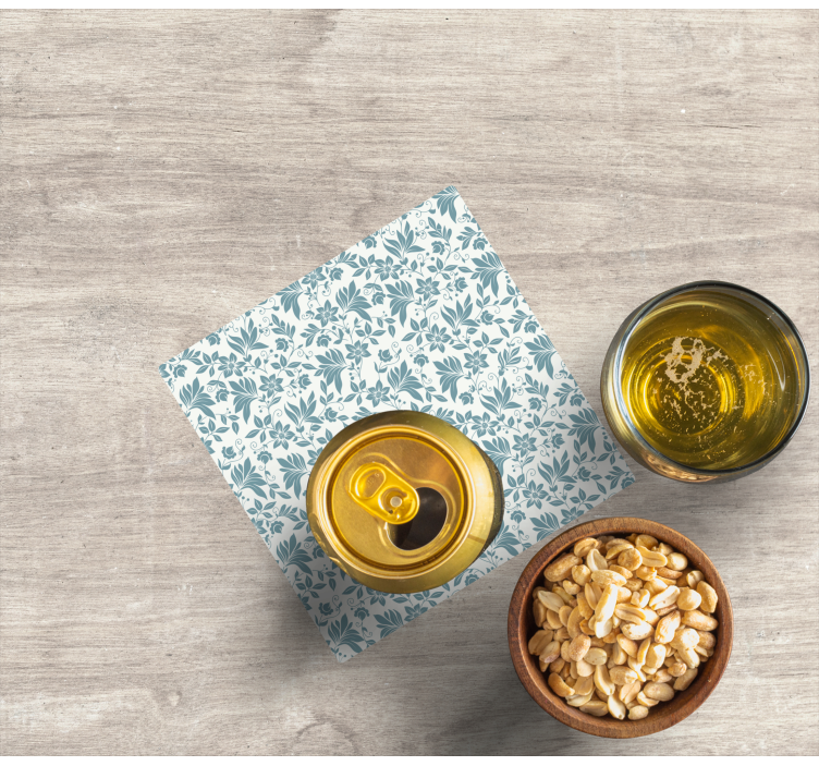 Sottobicchieri superficie texturizzata floreale - TenStickers