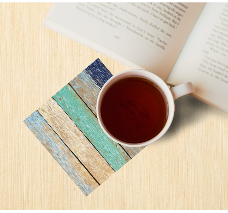 Sottobicchieri tavole di legno invecchiato - TenStickers