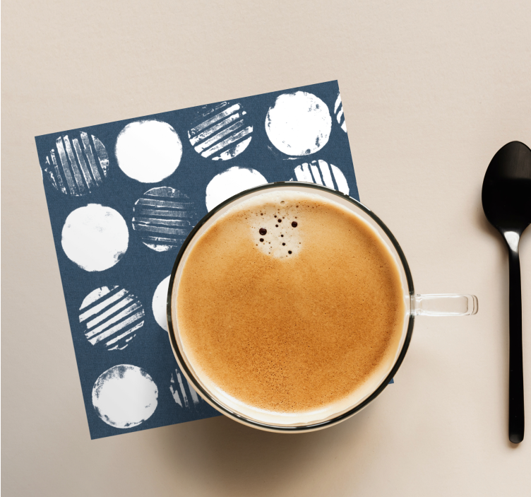 Sottobicchieri texture a motivo circolare - TenStickers