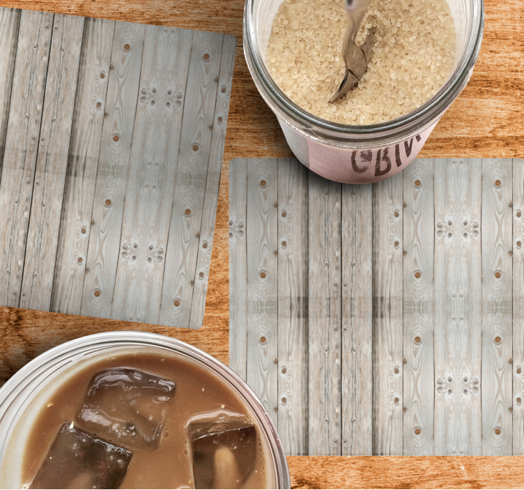 Sottobicchieri texture legno naturale - TenStickers