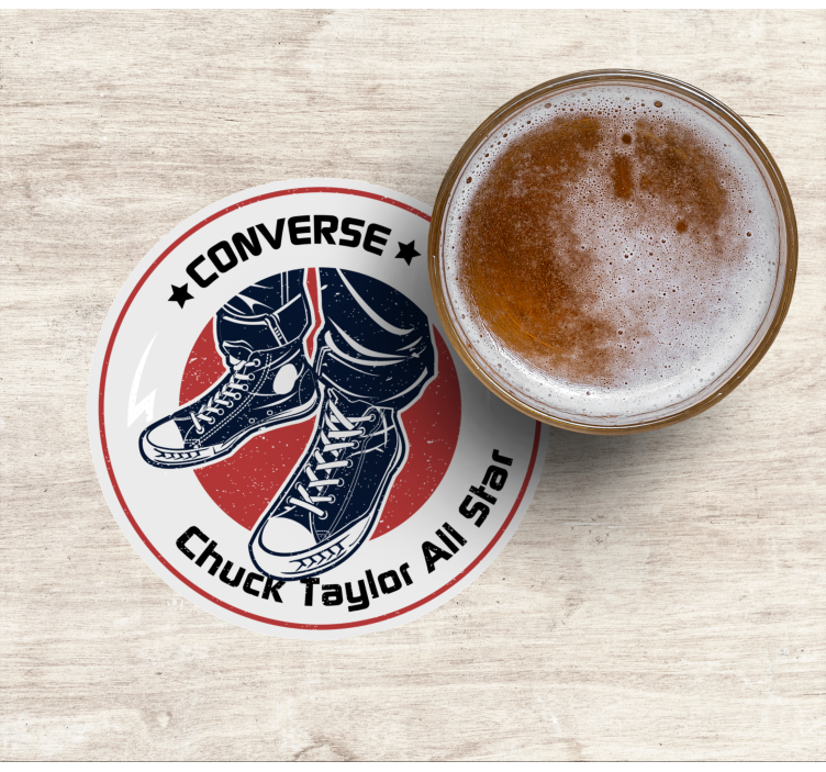 Sottobicchieri vintage design grafico sneaker - TenStickers