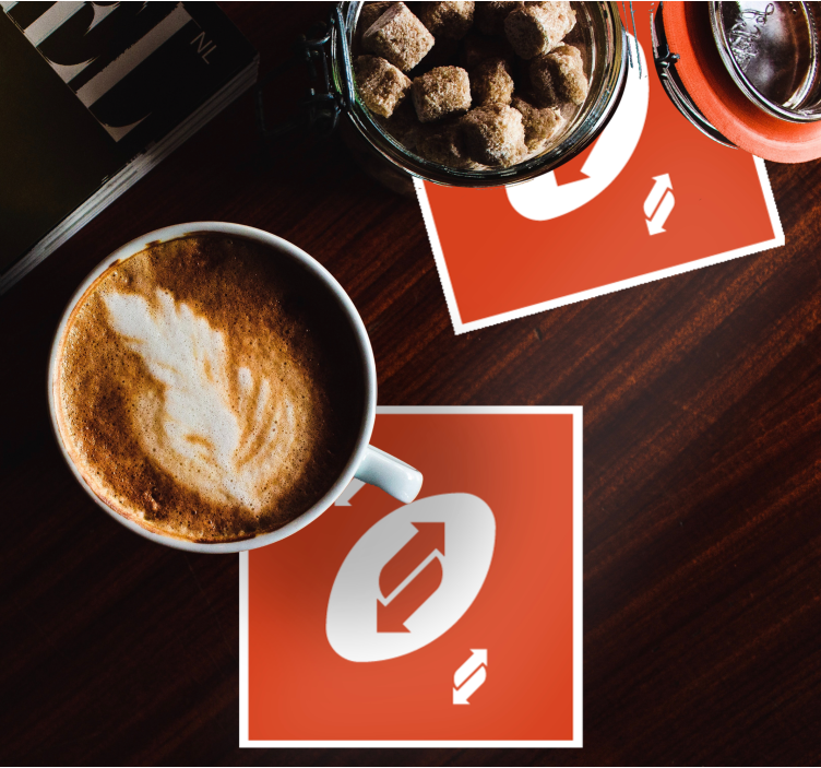 Sottobicchieri vintage simbolo freccia circolare - TenStickers