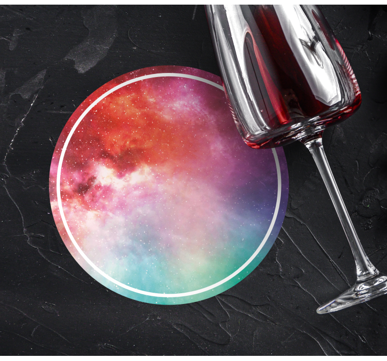 Sottobicchieri vortice colorato galattico - TenStickers