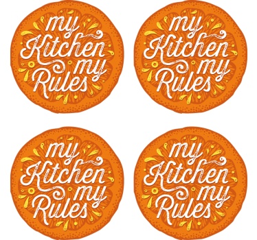 Sottobicchieri birra regole di cucina - TenStickers