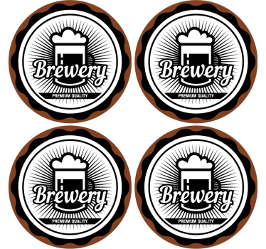 Sottobicchieri birra emblema qualità premium birrificio - TenStickers