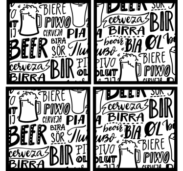 Sottobicchieri birra terminologia della birra - TenStickers