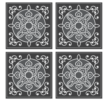 Sottobicchiere  tema piastrelle Eleganti piastrelle ornamentali - TenStickers