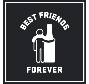 Sottobicchieri birra amici migliori abbracciano birra - TenStickers