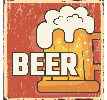 Sottobicchieri birra grafica boccale di birra - TenStickers