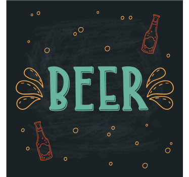 Sottobicchieri birra concetto birra giocoso - TenStickers