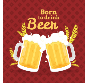 Sottobicchieri birra saluti con birre - TenStickers