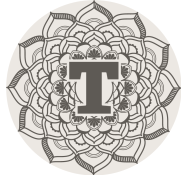 Sottobicchieri birra decorazione monogramma floreale - TenStickers