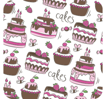 Sottobicchieri matrimonio illustrazione dolci giocosa - TenStickers