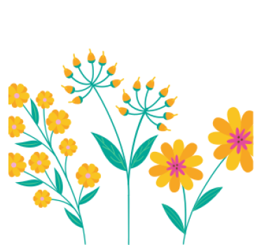 Sottobicchieri birra composizione fiori vivaci - TenStickers