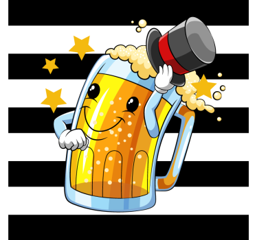 Sottobicchieri birra mascotte birra allegra - TenStickers