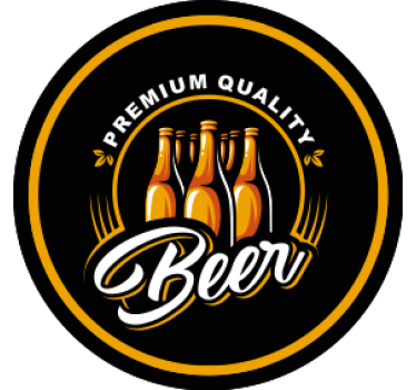 Sottobicchieri birra emblema bevande premium - TenStickers