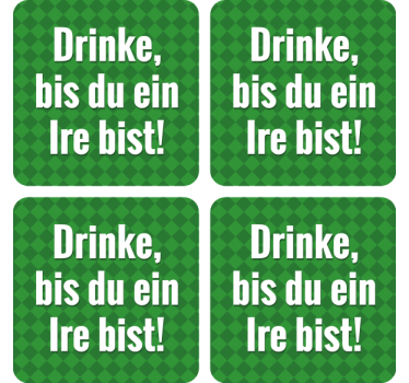 Sottobicchieri birra citazioni a quadri verdi - TenStickers