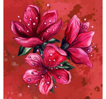 Sottobicchieri birra composizione floreale vivace - TenStickers