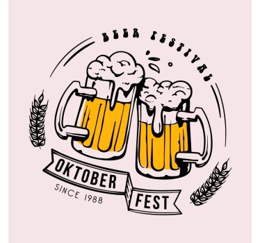 Sottobicchieri birra brindisi oktoberfest - TenStickers