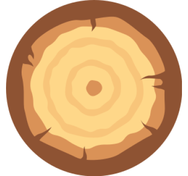 Sottobicchieri birra motivo legno a fette - TenStickers