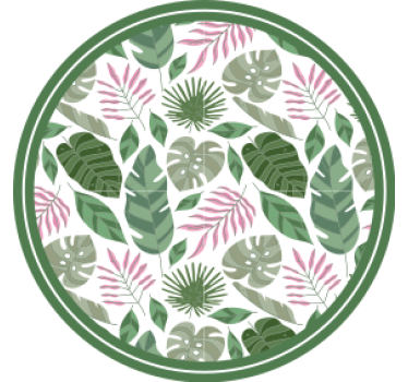 Sottobicchieri birra concetto foglia tropicale - TenStickers