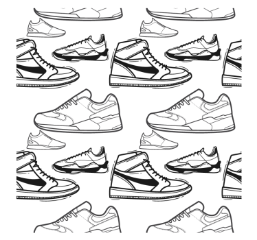 Sottobicchieri moderno con motivi a contorno sneaker - TenStickers