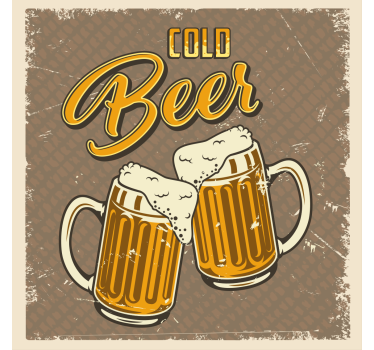 Sottobicchieri birra boccali di birra schiumosi - TenStickers