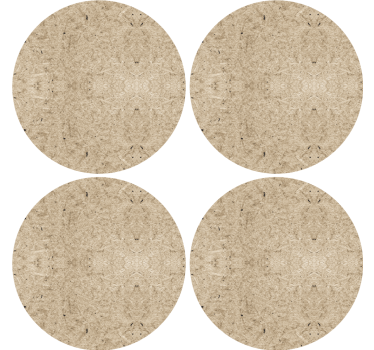 Sottobicchieri birra set di cerchi in fibra naturale - TenStickers