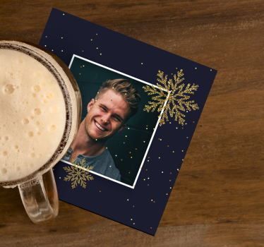 Cornice natalizia con sottobicchieri personalizzati con foto - TenStickers