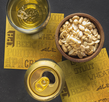 Diversi tipi di birra sottobicchieri per bar - TenStickers