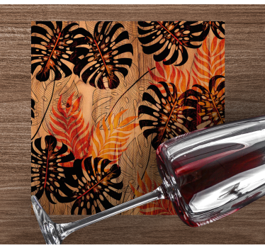 Sottobicchiere  personalizzato legno di piante - TenStickers