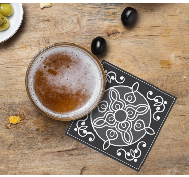 Sottobicchiere  tema piastrelle Eleganti piastrelle ornamentali - TenStickers