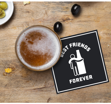 Sottobicchieri birra amici migliori abbracciano birra - TenStickers