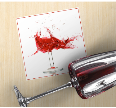 Sottobicchieri birra bevanda rossa splashing - TenStickers