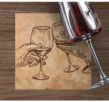 Sottobicchieri birra bicchieri disegnati a mano - TenStickers