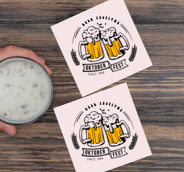 Sottobicchieri birra brindisi oktoberfest - TenStickers